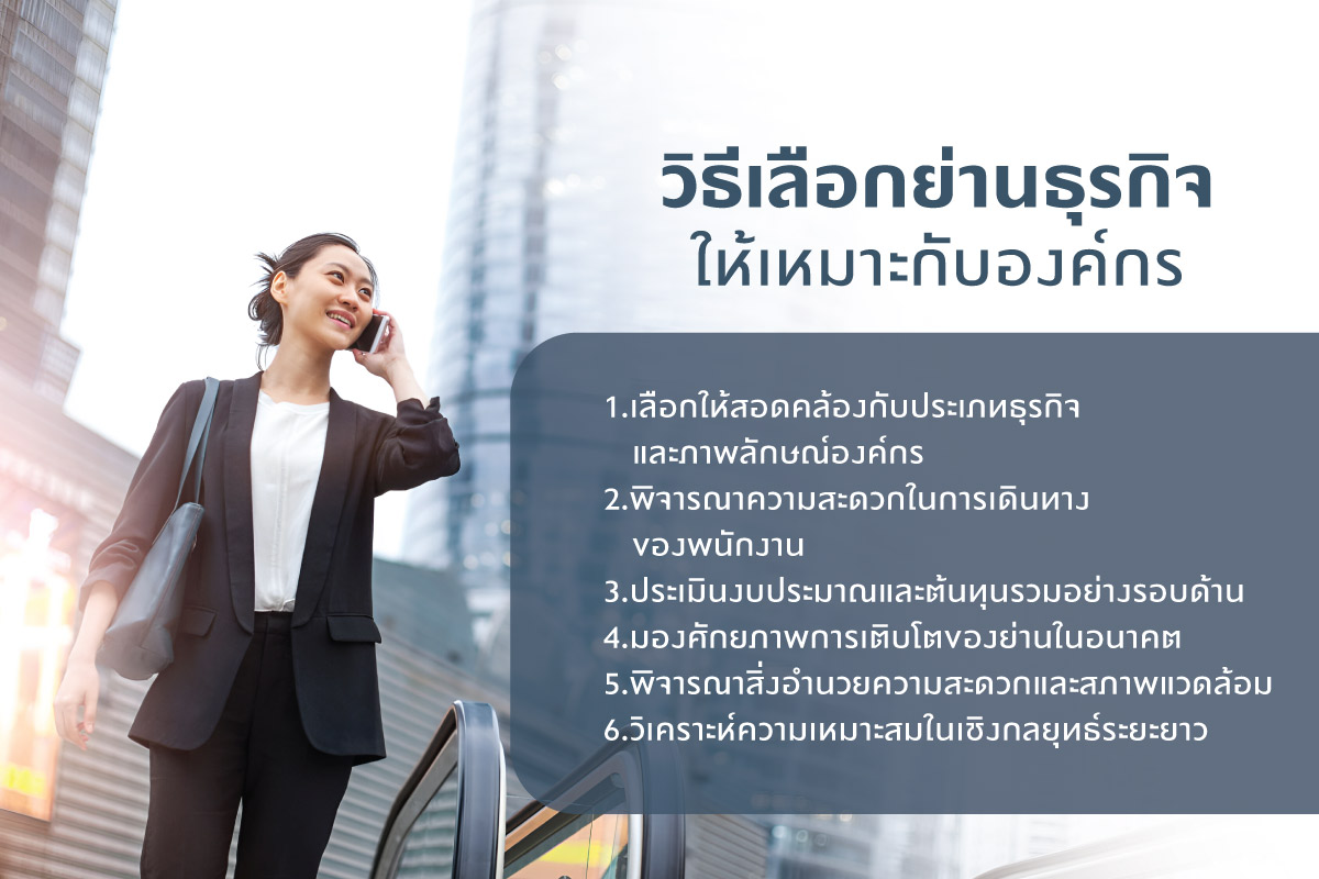 วิธีเลือกย่านธุรกิจให้เหมาะกับองค์กร